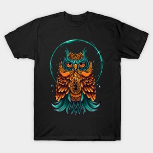 Owl ornament shine fire T-Shirt